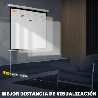 Pantalla proyector 84 retráctil