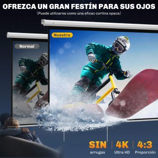 Pantalla proyector 84 retráctil