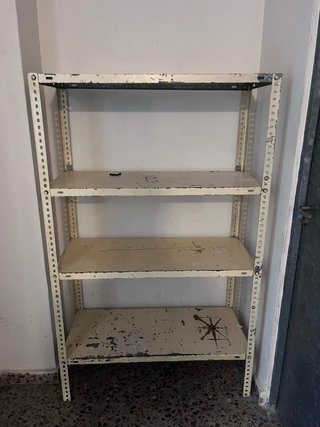Estantería metálica beige 4 baldas