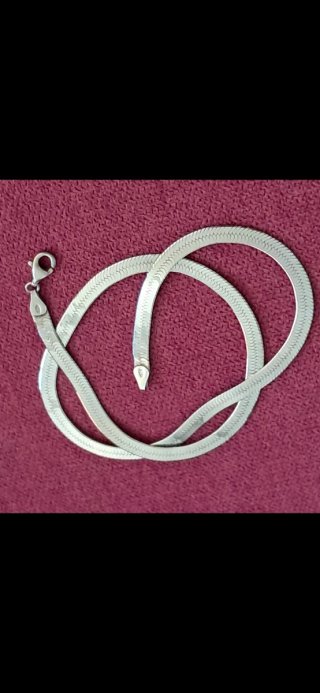 Cadena Plana Flexible de Plata