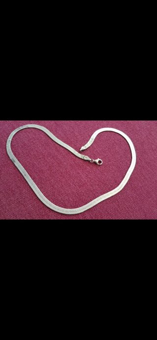 Cadena Plana Flexible de Plata