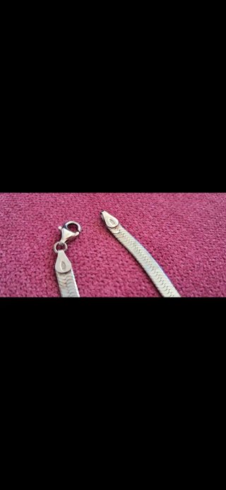 Cadena Plana Flexible de Plata