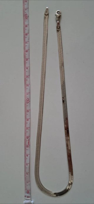 Cadena Plana Flexible de Plata