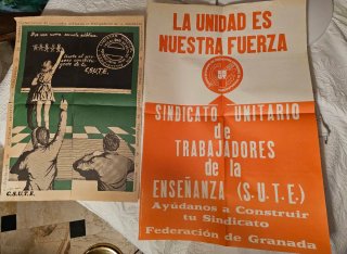 Póster Sindicatos Educación C.S.U.T.E. 70s