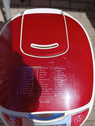 Robot de cocina multifunción rojo