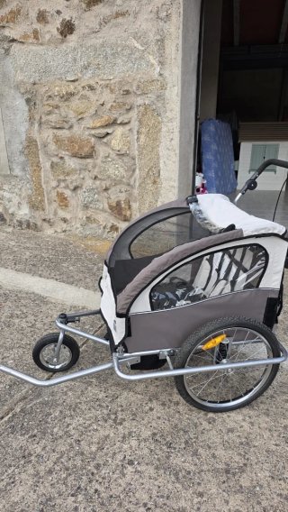 Remolque Bicicleta Infantil Doble