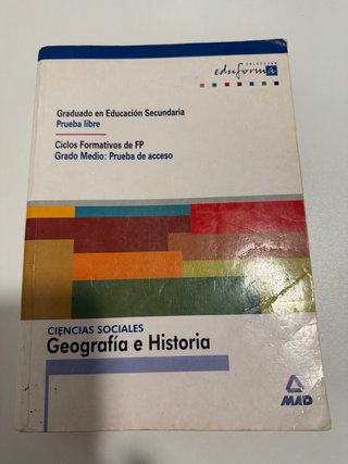 Ciencias sociales: geografía e historia. Gradua...