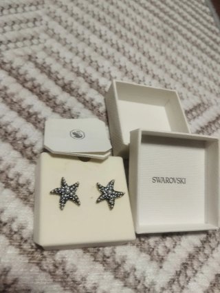Pendientes Swarovski Estrella Perla y Cristal