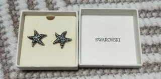 Pendientes Swarovski Estrella Perla y Cristal