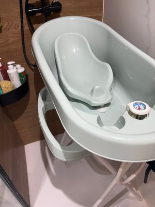 Bañera bebé con soporte y termómetro