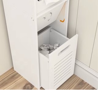Mobiletto bagno 5 ripiani bianco