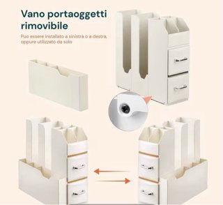 Mobiletto bagno 5 ripiani bianco