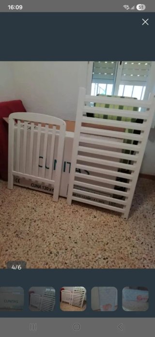 Cuna Blanca con Colchón