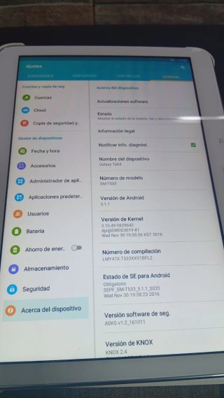 Tablet Samsung Blanca