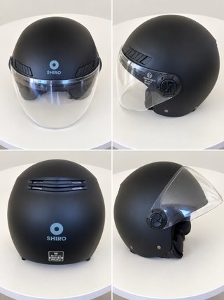 Casco Moto Shiro Negro Mate Talla M
