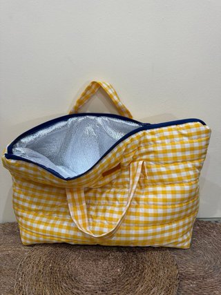 Bolso nevera Vichy artesanal