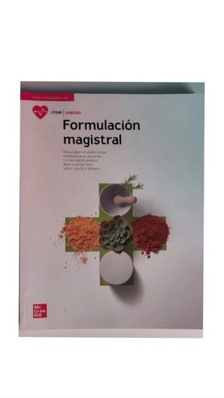 Libro Formulación Magistral Grado Medio Farmacia