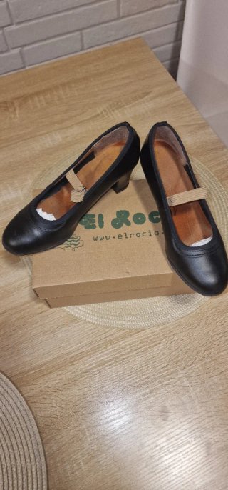 Tacones de baile El Rocío niña negros
