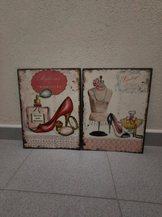 Set de 2 Cuadros Vintage