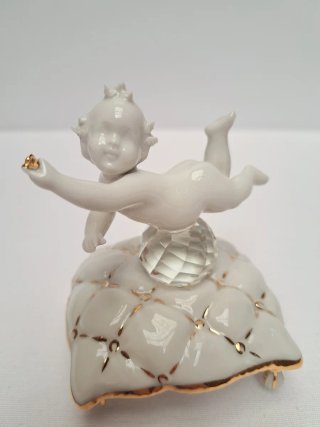 Figurita de Porcelana Galos