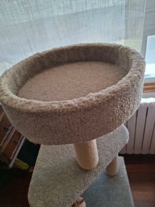 Rascador para gatos de tela y sisal 117 x 45 cm