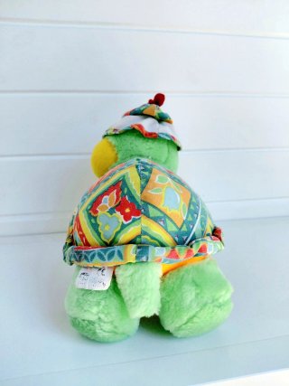 Peluche tortuga vintage colorida 21x15 cm