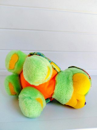 Peluche tortuga vintage colorida 21x15 cm