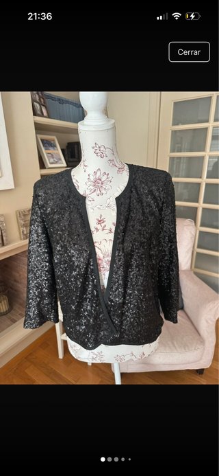 Chaqueta Negra Jad con Lentejuelas