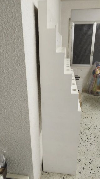 Expositor madera lacada blanco