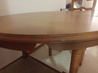 Mesa de Madera Extensible y 4 Sillas