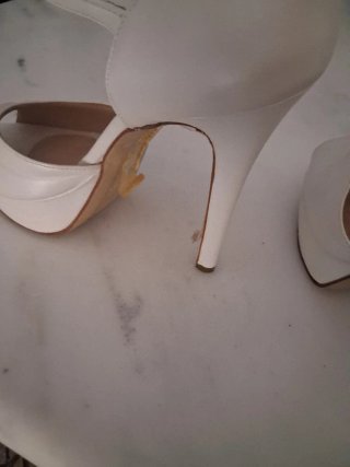 Scarpe con tacco in pelle bianche