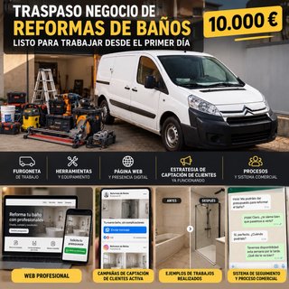 Negocio de reformas de baños ya funcionando