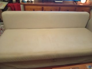 Sofá cama beige tela seminuevo
