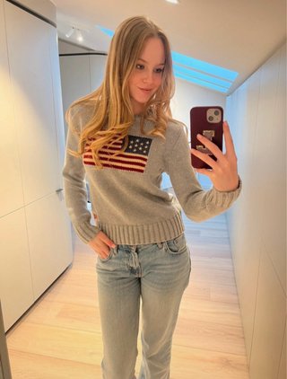 Polo Ralph Lauren Jersey Bandera USA Gris