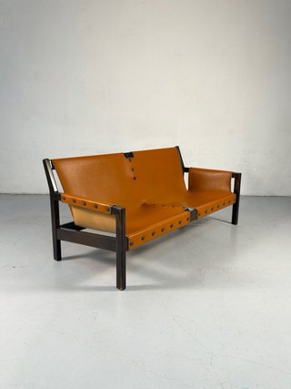 (2) Sofá diseño brutalista, Vintage años 80