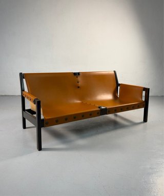 (2) Sofá diseño brutalista, Vintage años 80