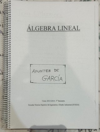 Apuntes y ejercicios resueltos Algebra Lineal UPM