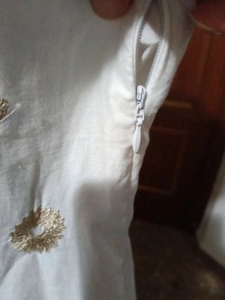 Vestido blanco corto estilo ibicenco