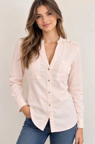 Camisa Stradivarius rosa