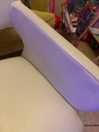 Sillón de Oficina Blanco con Ruedas