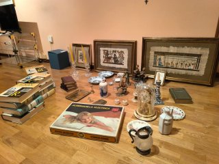 Lote de objetos decorativos antiguos