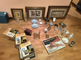 Lote de objetos decorativos antiguos