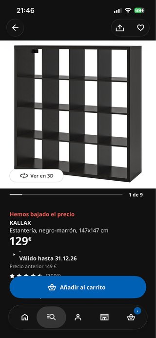 Estantería KALLAX 147x147 cm