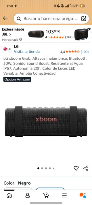 Altavoz inalámbrico LG XBOOM
