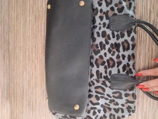 Borsa in pelle maculata