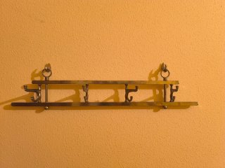 Perchero de Pared Metálico Dorado antiguo