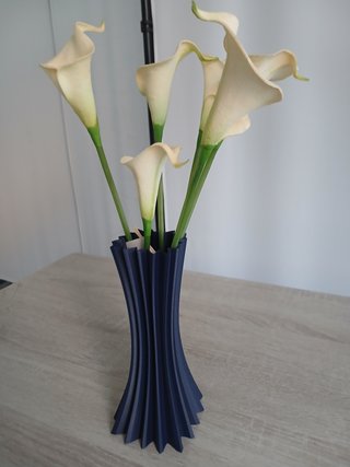 Vaso 3D blu e beige
