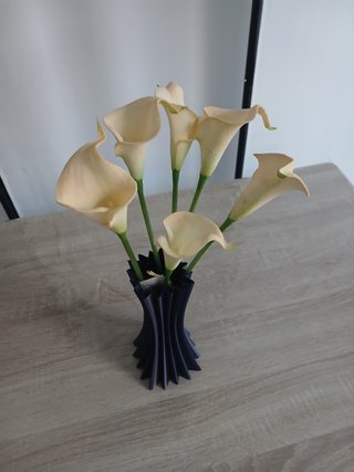 Vaso 3D blu e beige