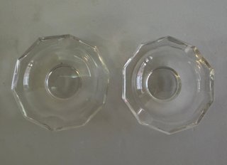 Par Portavelas Cristal Vintage Geométrico