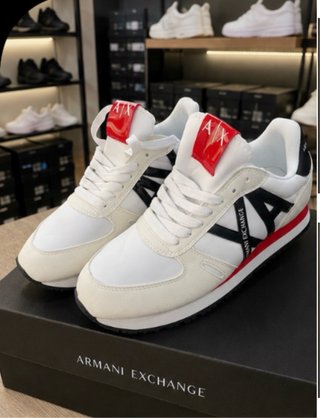 Zapatillas Armani Exchange Blancas y Rojas